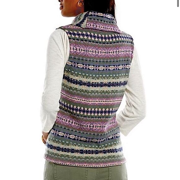Chaps Fair Isle Collared Sweater Vest XS Petite - Picture 3 of 13